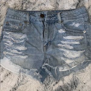 American Eagle high rise festival shorts